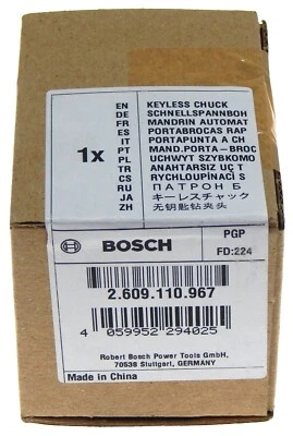 Bosch Schnellspannbohrfutter 2609110967 für Akkuschrauber GSR12V-15 GSR120 Li - Bild 1 von 4