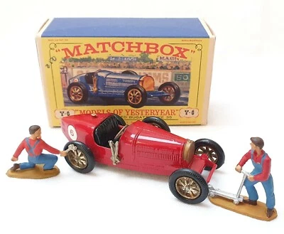 Matchbox Lesney MOY 1:48 SUPERCHARGED BUGATTI TYPE 35 Y-6 Red + Mechanics MIB`60 - Image 1 of 4