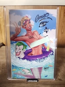HARLEY QUINN OBEN OHNE GREGBO ARTBOOK HEROES CON EXKLUSIV BEMERKT/SIGNIERT MIT COA - Bild 1 von 3