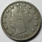 1883+LIBERTY+HEAD+NICKEL+WITH+CENTS+VF+DETAILS%23488