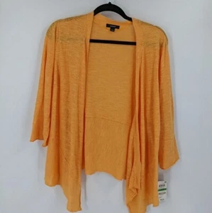 NWT ALFANI Sweater Womens Small Sm S Orange Open Front Lightweight Cardigan - Picture 1 of 5