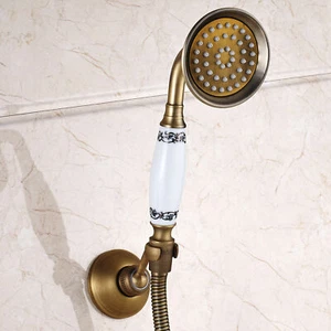 Antiguo Baño Teléfono Estilo Teléfono Portátil Ducha con Manguera de 1,5 m, Soporte - Imagen 1 de 8