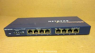 Netgear ProSafe FS108P 8 Port with POE 10/100 Fast Ethernet Switch - EXCL PSU - Image 1 of 3