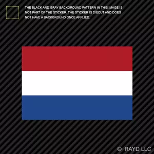 4” Dutch Flag Sticker Decal Self Adhesive Vinyl Netherlands - Foto 1 di 1