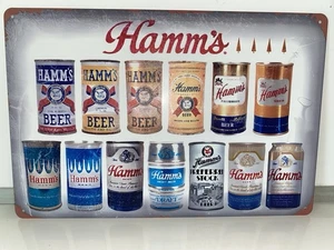 Hamm’s Beer - Evolution Of Cans Metal Sign - Minnesota - Vintage / Retro Style - Picture 1 of 5