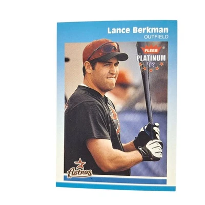 Tarjeta de béisbol Fleer Platinum Lance Berkman #185 2002 Houston Astros MLB Foto 1 de 2
