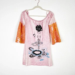 Vintage 90s y2k Custo Barcelona top blouse shirt Size 4 or Small - Picture 1 of 5