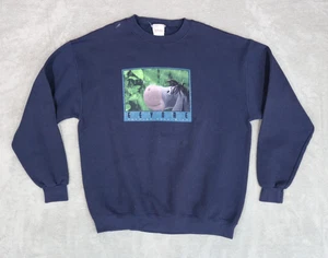 Vintage Disney Winnie the Pooh Eeyore Blue Crewneck Pullover Sweatshirt Large - Picture 1 of 5