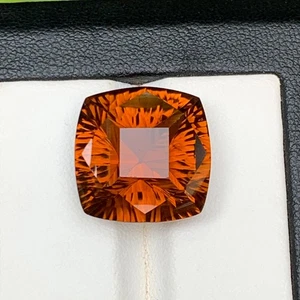 Piedra preciosa suelta citrino natural Madeira naranja profundo vivo 15,90 quilates corte cojín - Imagen 1 de 12