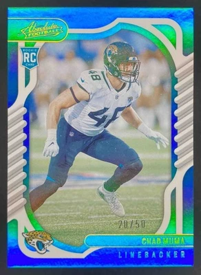 Chad Muma 2022 Panini Absolute Spectrum Blue RC /50 #151 Jaguars - Image 1 of 4