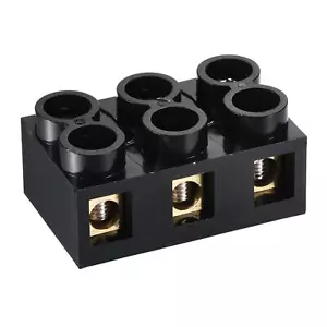 Terminal Block 500V 60A Dual Row 3 Positions Screw Electric Barrier Strip - Picture 1 of 6