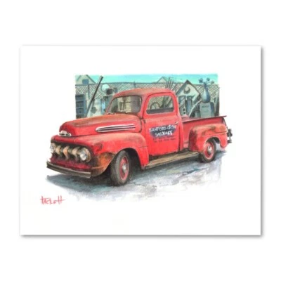 Signed SANFORD & SON Ford Truck Poster Print Wall Art 11x14 Unframed