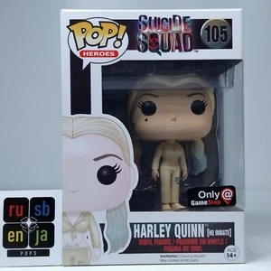 Funko Pop! DC Heroes The Suicide Squad Harley Quinn HQ Inmate Gamestop #105 - Picture 1 of 6