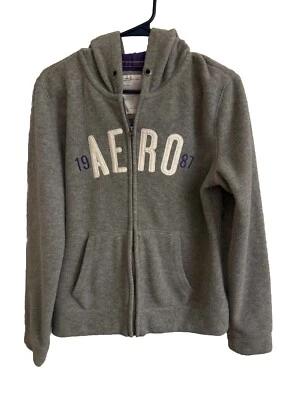 Sudadera con Capucha Y2K Aeropostale Cremallera Completa Spellout Para Mujer XL Nueva York Años 2000 Usada en Excelente Condición Foto 1 de 4