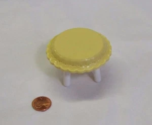 Fisher Price Loving Family Dollhouse Yellow & White Side Table From Birthday Set - Picture 1 of 3