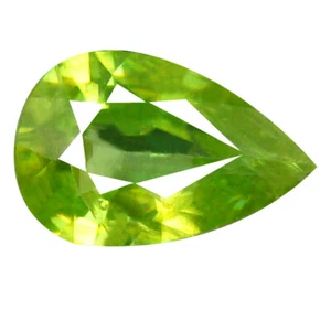0,89 ct Hervorragender Birnenschnitt (8x5 mm) Pakistan Grün Sphene Naturedelstein - Bild 1 von 1