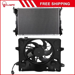 For 03-05 Lincoln Town Car Mercury Grand Marqu Electric Radiator Cooling Fan Kit - Picture 1 of 24