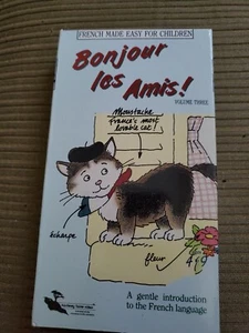 Bonjour Les Amis: French Made Easy for Children - Vol. 3 (VHS, 1994) - Foto 1 di 9