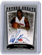 2005-06 Fleer Greats of the Game Future Amir Johnson RC Auto 47/99 Detroit