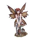 Naughty Fairy Sitting on Mushroom Figurine