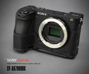 LIM'S Italy Genuine Leather Camera Half Case For Sony A6700 Alpha 6700 Black - Picture 1 of 16