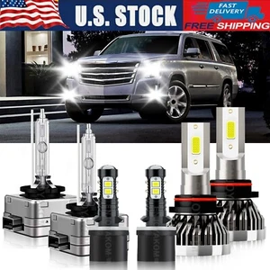 For Cadillac Escalade 2004 LED HID Headlight Kit Bulb + Fog Light Bright White - Picture 1 of 12