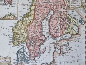 Scandinavia Sweden Norway Denmark Faroe Islands 1757 Jefferys engraved map - Picture 1 of 4