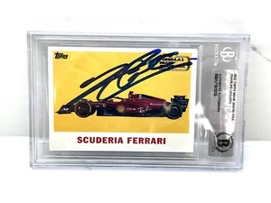 Charles Leclerc Signed 2022 Topps Miami Grand Prix Card F1 Beckett Slab 1 - Picture 1 of 3