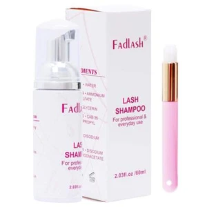 Eyelash Extension Cleanser FADLASH Lash Shampoo 60ml with a brush Wash Foamin... - Picture 1 of 7