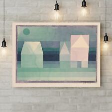 Three Houses by Paul Klee (1922) - Abstract Art - Canvas Rolled Wall Art Print 