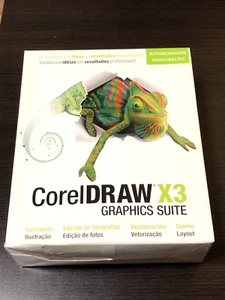Vintage Corel Draw X3 Graphics Suite 4 CD-ROM NEW w/Portuguese & Spanish Manual - Picture 1 of 11