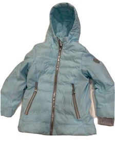 Gerry jacket kids XS 5-6 Green Hooded Shiny Sparkly Zipper - Picture 1 of 6