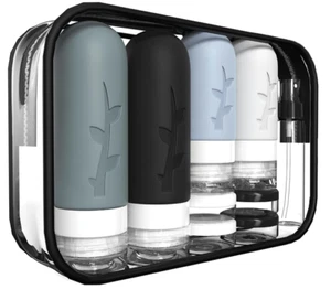 18 Stück Reiseflaschen für Toilettenartikel, TSA-zugelassen Silikon Reisebehälter Glas - Bild 1 von 7