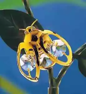 Lady Bug - IMÁN RECEPTOR SOLAR CHAPADO EN ORO 24K CON CRISTALES AUSTRIACOS - Imagen 1 de 1