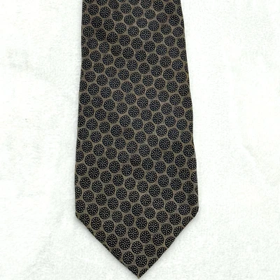 John Varvatos Tie Gray Geometric 3.5" Necktie 59" Long Made in Italy - Image 1 of 4