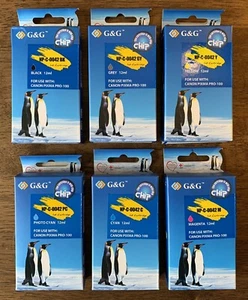 Neu 6er Set G&G Tintenpatronen kompatibel mit Canon Pixma Pro 100 NP-C-0042 - Bild 1 von 10