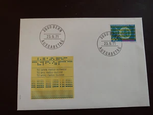 1971 RADIO ON FDC SWITZERLAND SCHWEIZ HELVETIA - Picture 1 of 1