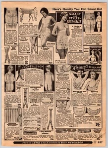 1932 Sears Western States Catalog Page 227-228 Girdle Garters Ribbons & Buttons - Picture 1 of 2