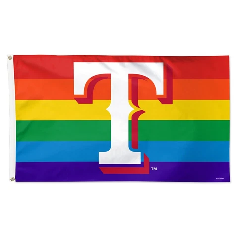 Texas Rangers pride Flag - Deluxe 3' X 5' Cover
