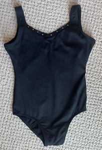 Mädchen Schwarz Kristall Tanz Trikot - Medium - Bild 1 von 4