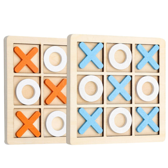 Tic Tac Toe Board Game 5.91 x 5.91 Tic Tac Toe Table Game Resin XOXO Board  Game Early Education Toys 2 Players Portable Tabletop Board Game for