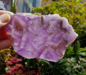 AMETHYST CRYSTAL SLICE "STONE OF SOBRIETY" 115 X 76 X 8 MM 152 G - Picture 1 of 8