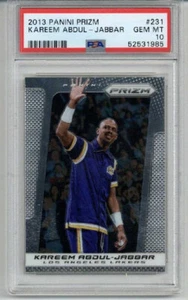 2013 PANINI PRIZM #231 KAREEM ABDUL JABBAR CARD LAKERS PSA 10 LOW POP RARE - Picture 1 of 2
