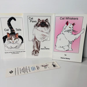 Colas de gato, patas de gato y bigotes de gato de Elaine Bailey de colección firmados por el autor - Imagen 1 de 23