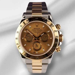 Rolex Daytona Kosmografie 40mm 18k & Stahl Herren Auster Gold Dial Uhr 116523 - Bild 1 von 12