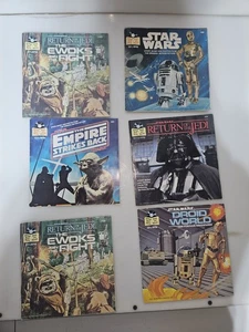 Star Wars "Libro y disco de vinilo" libro de cuentos de lectura - 33 1/3 - Lote de 6 - Imagen 1 de 14