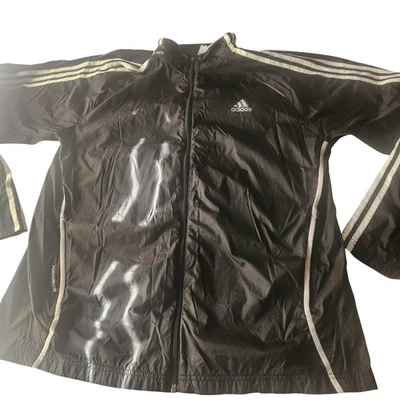 Jaqueta Adidas Masculina Extra Grande Preta Branca Quebra-Vento Zíper Completo Formação Extra Grande - Imagem 1 de 4