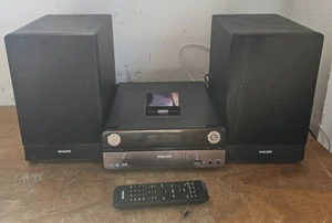 Philips DCB152 Black 30W USB/MP3 Stereo Theater Sound System IPod Dock DAB CD UK - Picture 1 of 24