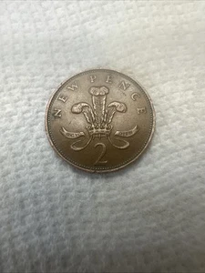 1971 NEW PENCE 2p British Elizabeth II Coin Extremely Rare (Great Condition) - Picture 1 of 2