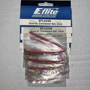 Lot of 7 E-Flite EFLA258 Gold 2mm BL Connector • - Picture 1 of 1